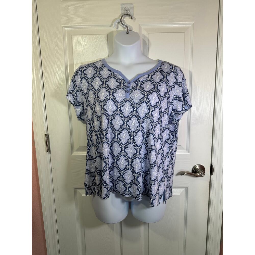 Charter club intimates short sleeve top XL